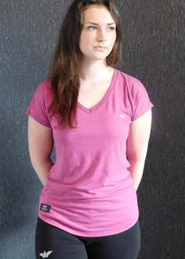 Womens-Tri-Blend-V-Neck-Raspberry-Aubergine-daft-bat-sportz-web